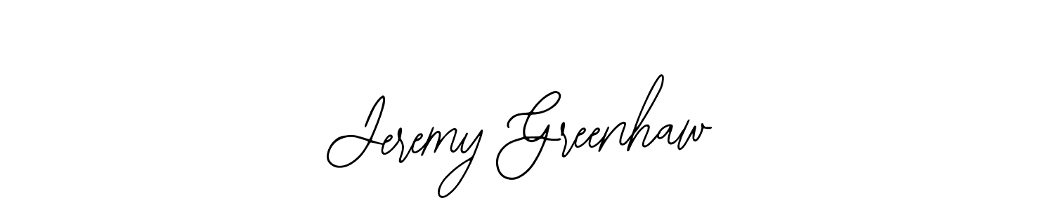 Use a signature maker to create a handwritten signature online. With this signature software, you can design (Bearetta-2O07w) your own signature for name Jeremy Greenhaw. Jeremy Greenhaw signature style 12 images and pictures png
