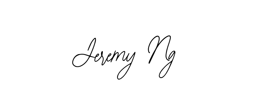 You should practise on your own different ways (Bearetta-2O07w) to write your name (Jeremy Ng) in signature. don't let someone else do it for you. Jeremy Ng signature style 12 images and pictures png