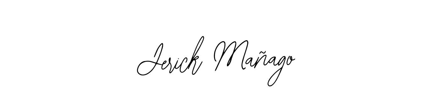 Use a signature maker to create a handwritten signature online. With this signature software, you can design (Bearetta-2O07w) your own signature for name Jerick Mañago. Jerick Mañago signature style 12 images and pictures png