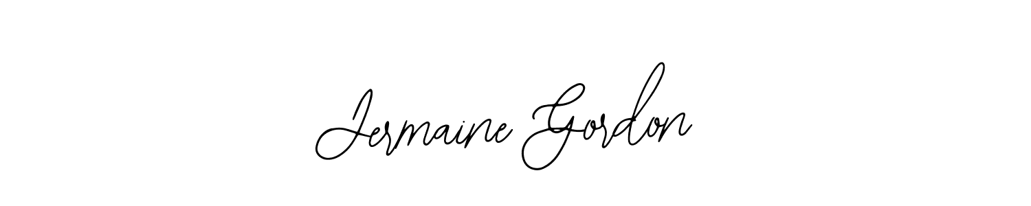 How to make Jermaine Gordon name signature. Use Bearetta-2O07w style for creating short signs online. This is the latest handwritten sign. Jermaine Gordon signature style 12 images and pictures png