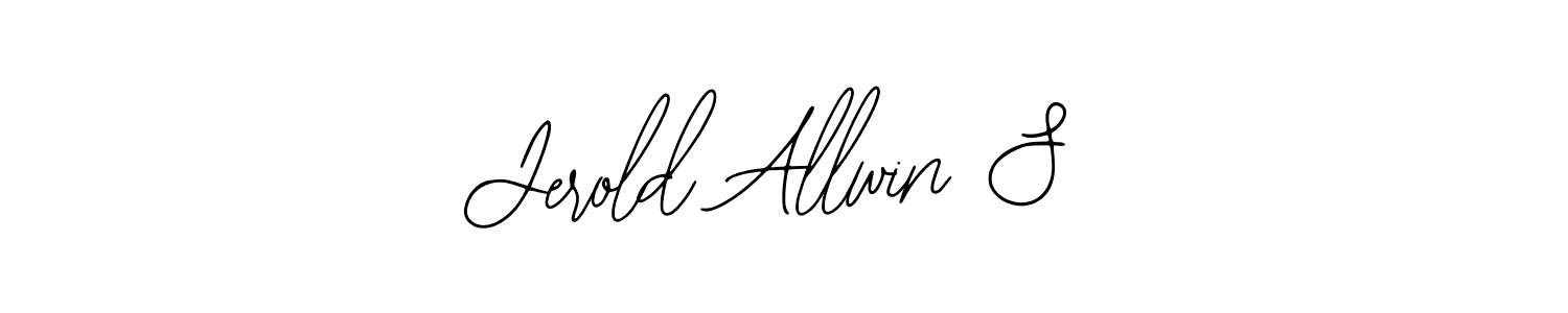 You should practise on your own different ways (Bearetta-2O07w) to write your name (Jerold Allwin S) in signature. don't let someone else do it for you. Jerold Allwin S signature style 12 images and pictures png