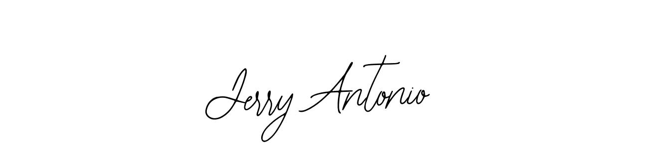 You should practise on your own different ways (Bearetta-2O07w) to write your name (Jerry Antonio) in signature. don't let someone else do it for you. Jerry Antonio signature style 12 images and pictures png