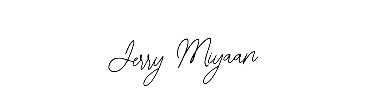 Use a signature maker to create a handwritten signature online. With this signature software, you can design (Bearetta-2O07w) your own signature for name Jerry Miyaan. Jerry Miyaan signature style 12 images and pictures png