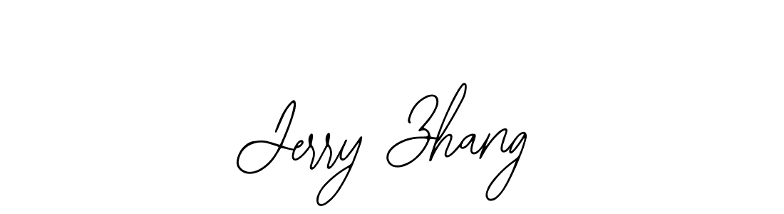 You should practise on your own different ways (Bearetta-2O07w) to write your name (Jerry Zhang) in signature. don't let someone else do it for you. Jerry Zhang signature style 12 images and pictures png