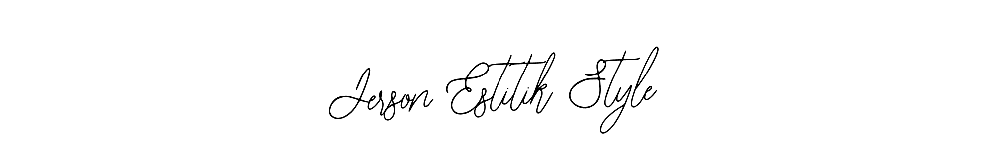 Create a beautiful signature design for name Jerson Estitik Style. With this signature (Bearetta-2O07w) fonts, you can make a handwritten signature for free. Jerson Estitik Style signature style 12 images and pictures png