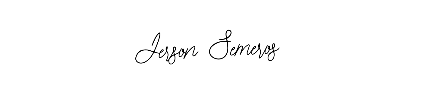 The best way (Bearetta-2O07w) to make a short signature is to pick only two or three words in your name. The name Jerson Semeros include a total of six letters. For converting this name. Jerson Semeros signature style 12 images and pictures png