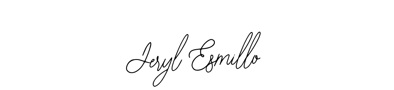 Use a signature maker to create a handwritten signature online. With this signature software, you can design (Bearetta-2O07w) your own signature for name Jeryl Esmillo. Jeryl Esmillo signature style 12 images and pictures png