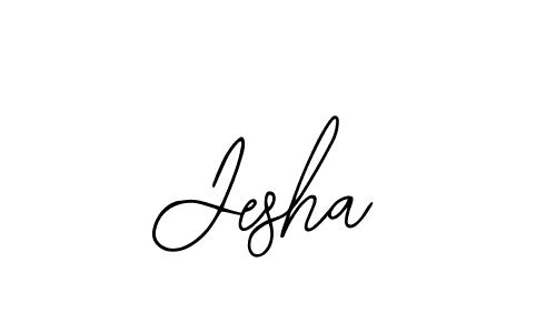 How to make Jesha name signature. Use Bearetta-2O07w style for creating short signs online. This is the latest handwritten sign. Jesha signature style 12 images and pictures png