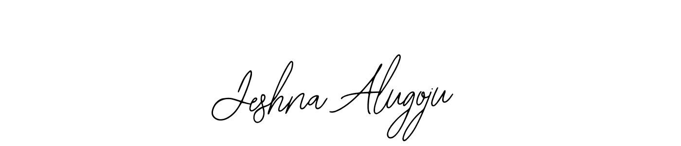 The best way (Bearetta-2O07w) to make a short signature is to pick only two or three words in your name. The name Jeshna Alugoju include a total of six letters. For converting this name. Jeshna Alugoju signature style 12 images and pictures png