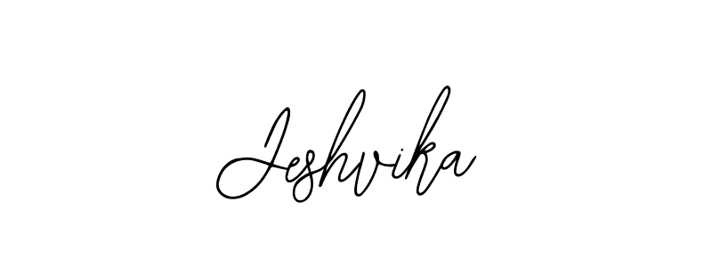 How to make Jeshvika name signature. Use Bearetta-2O07w style for creating short signs online. This is the latest handwritten sign. Jeshvika signature style 12 images and pictures png