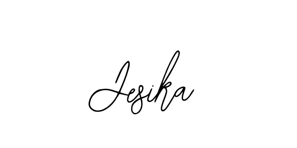 Use a signature maker to create a handwritten signature online. With this signature software, you can design (Bearetta-2O07w) your own signature for name Jesika. Jesika signature style 12 images and pictures png