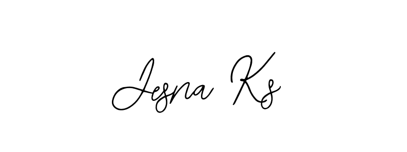 How to make Jesna Ks signature? Bearetta-2O07w is a professional autograph style. Create handwritten signature for Jesna Ks name. Jesna Ks signature style 12 images and pictures png