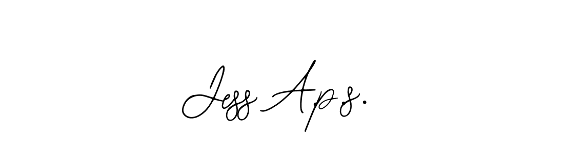 Create a beautiful signature design for name Jess A.p.s.. With this signature (Bearetta-2O07w) fonts, you can make a handwritten signature for free. Jess A.p.s. signature style 12 images and pictures png