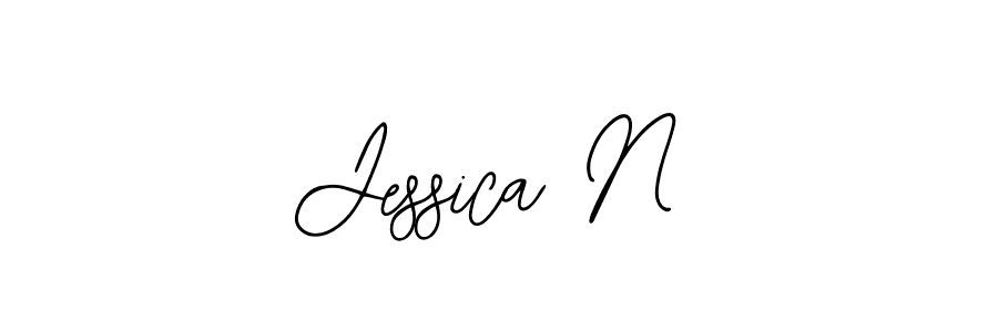 You should practise on your own different ways (Bearetta-2O07w) to write your name (Jessica N) in signature. don't let someone else do it for you. Jessica N signature style 12 images and pictures png