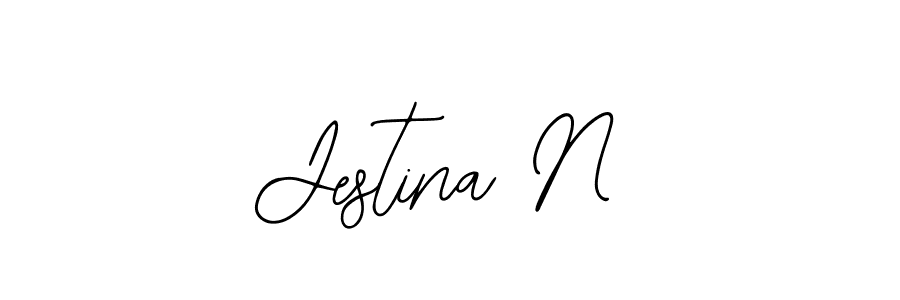 How to make Jestina N signature? Bearetta-2O07w is a professional autograph style. Create handwritten signature for Jestina N name. Jestina N signature style 12 images and pictures png