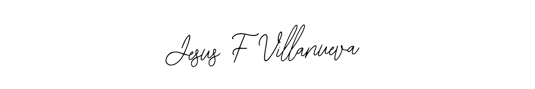 Design your own signature with our free online signature maker. With this signature software, you can create a handwritten (Bearetta-2O07w) signature for name Jesus F Villanueva. Jesus F Villanueva signature style 12 images and pictures png