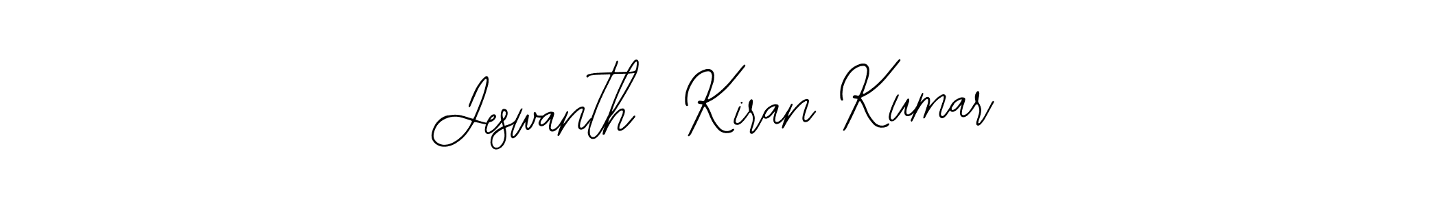 The best way (Bearetta-2O07w) to make a short signature is to pick only two or three words in your name. The name Jeswanth  Kiran Kumar include a total of six letters. For converting this name. Jeswanth  Kiran Kumar signature style 12 images and pictures png