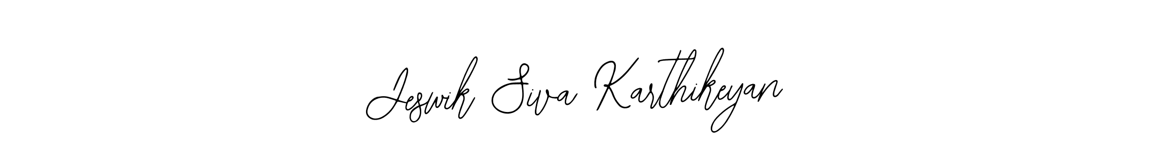 It looks lik you need a new signature style for name Jeswik Siva Karthikeyan. Design unique handwritten (Bearetta-2O07w) signature with our free signature maker in just a few clicks. Jeswik Siva Karthikeyan signature style 12 images and pictures png