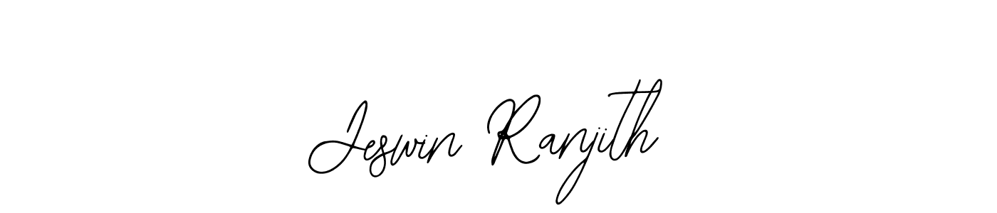 How to make Jeswin Ranjith name signature. Use Bearetta-2O07w style for creating short signs online. This is the latest handwritten sign. Jeswin Ranjith signature style 12 images and pictures png