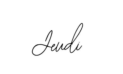 Design your own signature with our free online signature maker. With this signature software, you can create a handwritten (Bearetta-2O07w) signature for name Jeudi. Jeudi signature style 12 images and pictures png