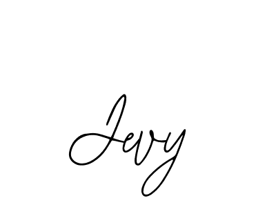How to make Jevy name signature. Use Bearetta-2O07w style for creating short signs online. This is the latest handwritten sign. Jevy signature style 12 images and pictures png