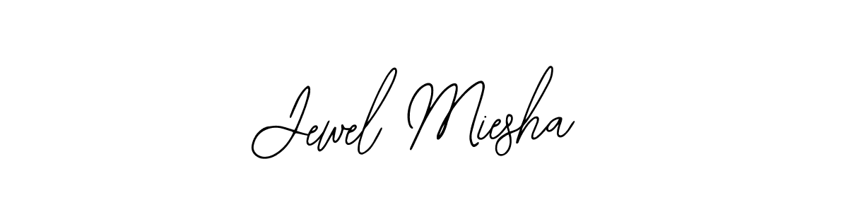 How to make Jewel Miesha name signature. Use Bearetta-2O07w style for creating short signs online. This is the latest handwritten sign. Jewel Miesha signature style 12 images and pictures png