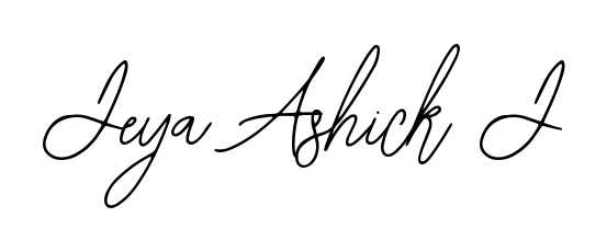 It looks like you need a new signature style for name Jeya Ashick J. Design unique handwritten (Bearetta-2O07w) signature with our free signature maker in just a few clicks. Jeya Ashick J signature style 12 images and pictures png