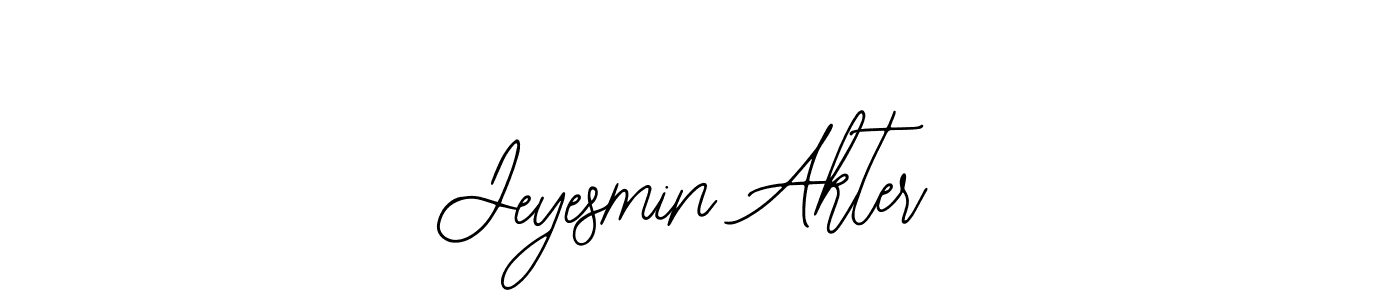 Design your own signature with our free online signature maker. With this signature software, you can create a handwritten (Bearetta-2O07w) signature for name Jeyesmin Akter. Jeyesmin Akter signature style 12 images and pictures png