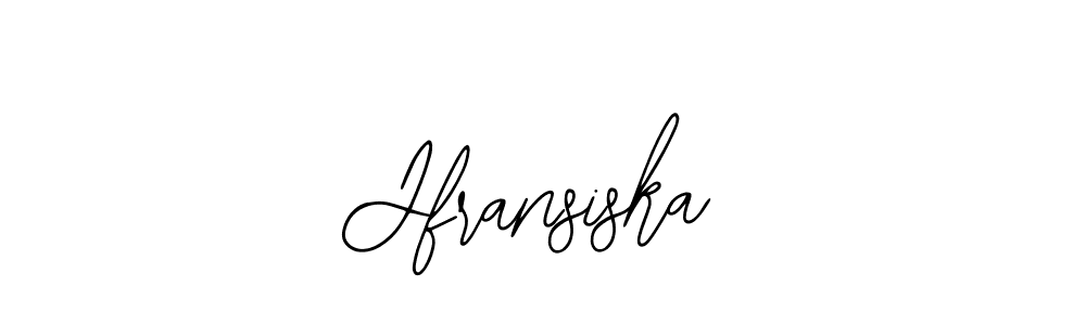 How to make Jfransiska name signature. Use Bearetta-2O07w style for creating short signs online. This is the latest handwritten sign. Jfransiska signature style 12 images and pictures png