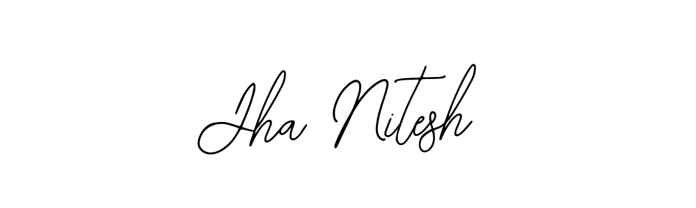 Bearetta-2O07w is a professional signature style that is perfect for those who want to add a touch of class to their signature. It is also a great choice for those who want to make their signature more unique. Get Jha Nitesh name to fancy signature for free. Jha Nitesh signature style 12 images and pictures png