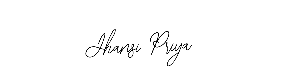 Use a signature maker to create a handwritten signature online. With this signature software, you can design (Bearetta-2O07w) your own signature for name Jhansi Priya. Jhansi Priya signature style 12 images and pictures png