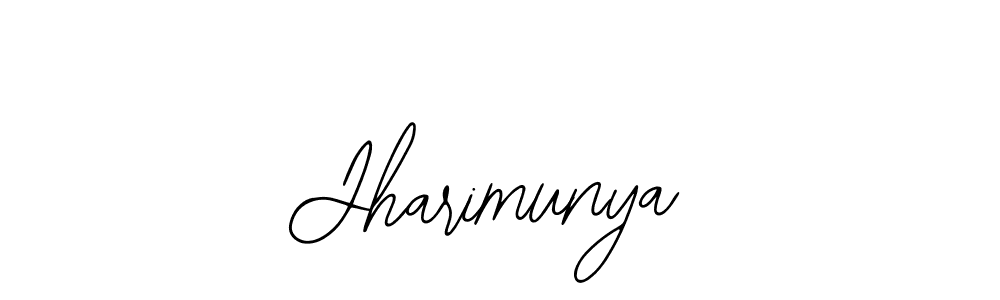 Design your own signature with our free online signature maker. With this signature software, you can create a handwritten (Bearetta-2O07w) signature for name Jharimunya. Jharimunya signature style 12 images and pictures png