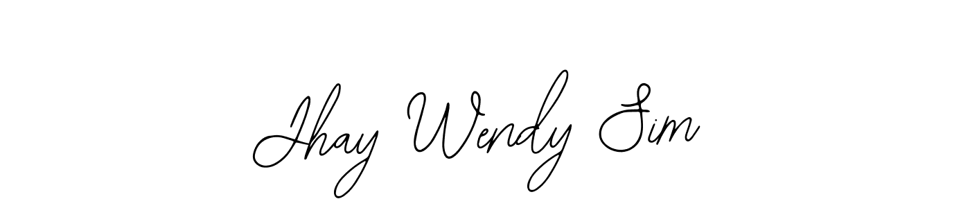 Also You can easily find your signature by using the search form. We will create Jhay Wendy Sim name handwritten signature images for you free of cost using Bearetta-2O07w sign style. Jhay Wendy Sim signature style 12 images and pictures png