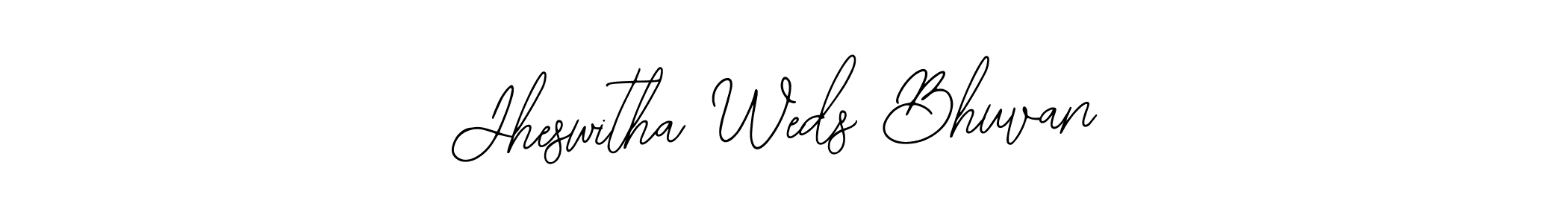 Use a signature maker to create a handwritten signature online. With this signature software, you can design (Bearetta-2O07w) your own signature for name Jheswitha Weds Bhuvan. Jheswitha Weds Bhuvan signature style 12 images and pictures png