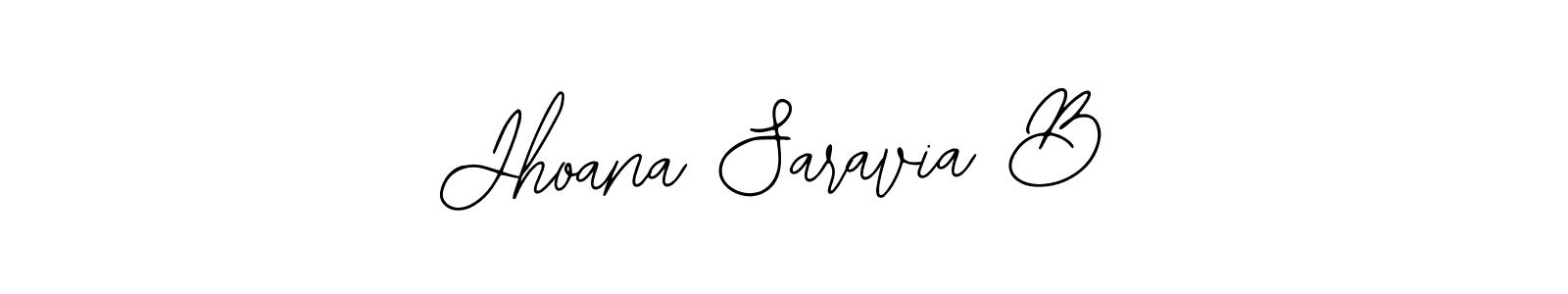 Also we have Jhoana Saravia B name is the best signature style. Create professional handwritten signature collection using Bearetta-2O07w autograph style. Jhoana Saravia B signature style 12 images and pictures png