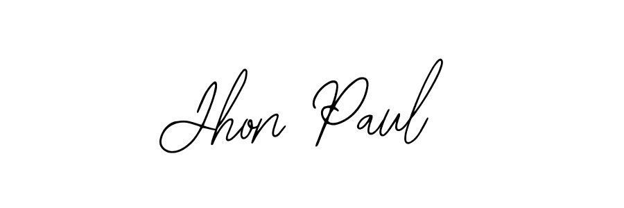 Design your own signature with our free online signature maker. With this signature software, you can create a handwritten (Bearetta-2O07w) signature for name Jhon Paul. Jhon Paul signature style 12 images and pictures png