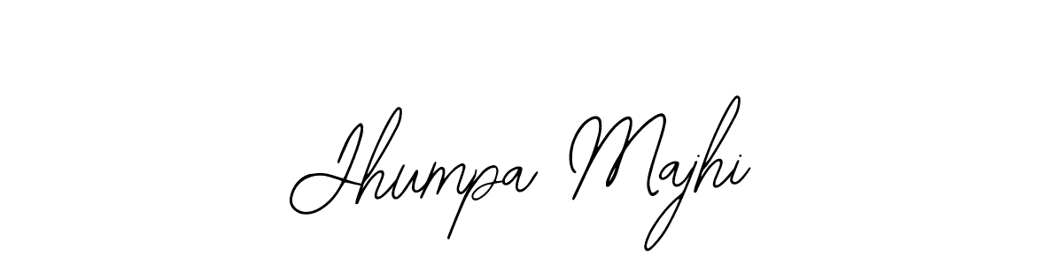 You should practise on your own different ways (Bearetta-2O07w) to write your name (Jhumpa Majhi) in signature. don't let someone else do it for you. Jhumpa Majhi signature style 12 images and pictures png