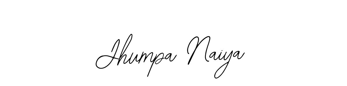 You should practise on your own different ways (Bearetta-2O07w) to write your name (Jhumpa Naiya) in signature. don't let someone else do it for you. Jhumpa Naiya signature style 12 images and pictures png