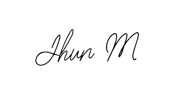 Use a signature maker to create a handwritten signature online. With this signature software, you can design (Bearetta-2O07w) your own signature for name Jhun M. Jhun M signature style 12 images and pictures png