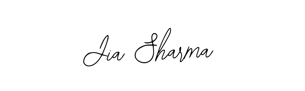 How to make Jia Sharma name signature. Use Bearetta-2O07w style for creating short signs online. This is the latest handwritten sign. Jia Sharma signature style 12 images and pictures png