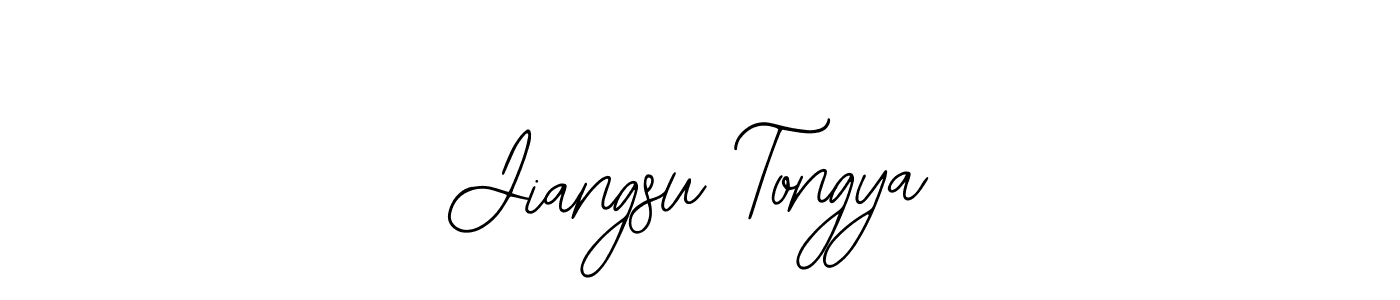 Create a beautiful signature design for name Jiangsu Tongya. With this signature (Bearetta-2O07w) fonts, you can make a handwritten signature for free. Jiangsu Tongya signature style 12 images and pictures png