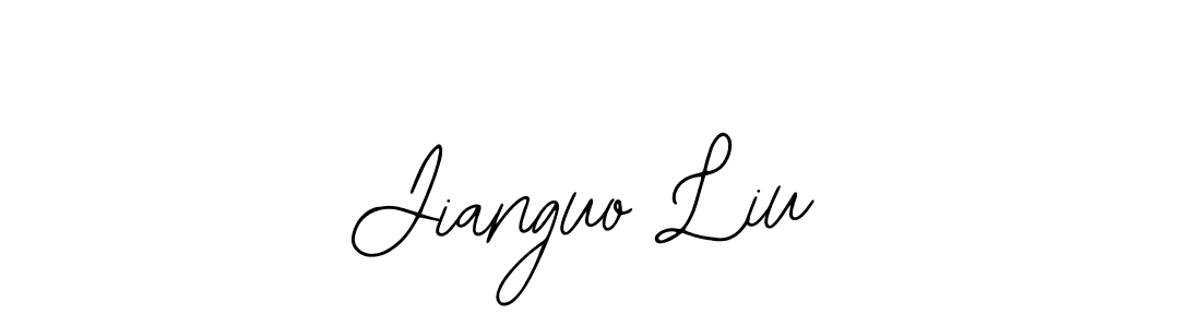 You should practise on your own different ways (Bearetta-2O07w) to write your name (Jianguo Liu) in signature. don't let someone else do it for you. Jianguo Liu signature style 12 images and pictures png