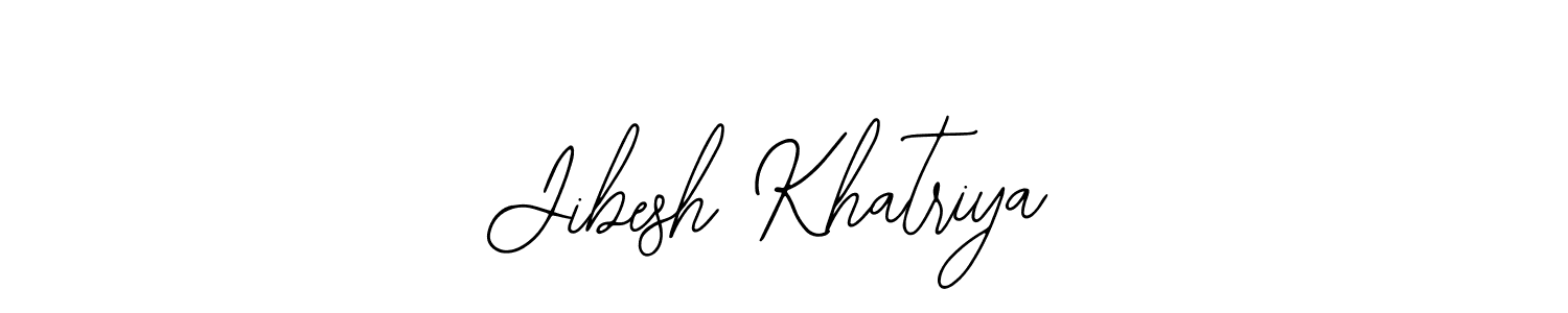 The best way (Bearetta-2O07w) to make a short signature is to pick only two or three words in your name. The name Jibesh Khatriya include a total of six letters. For converting this name. Jibesh Khatriya signature style 12 images and pictures png