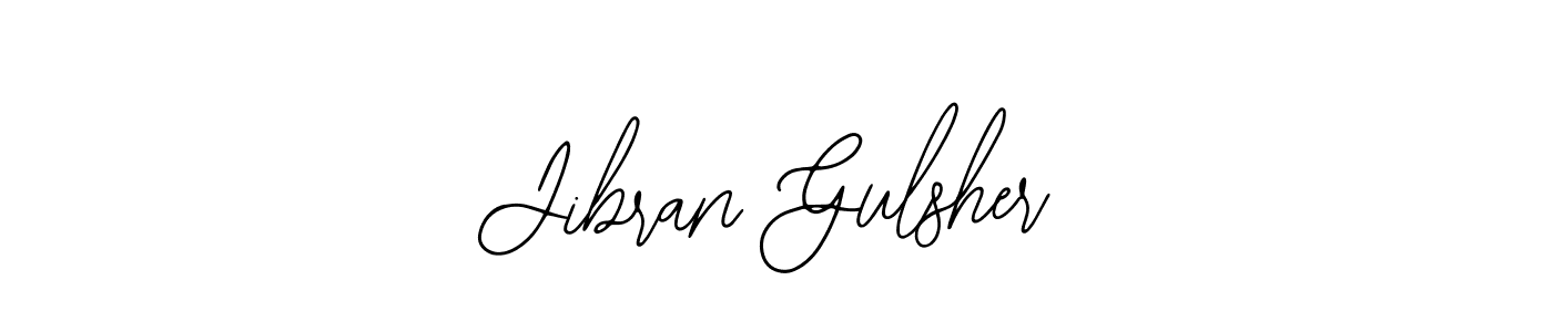 How to make Jibran Gulsher name signature. Use Bearetta-2O07w style for creating short signs online. This is the latest handwritten sign. Jibran Gulsher signature style 12 images and pictures png