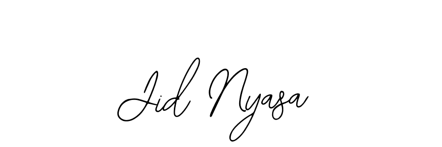 You should practise on your own different ways (Bearetta-2O07w) to write your name (Jid Nyasa) in signature. don't let someone else do it for you. Jid Nyasa signature style 12 images and pictures png