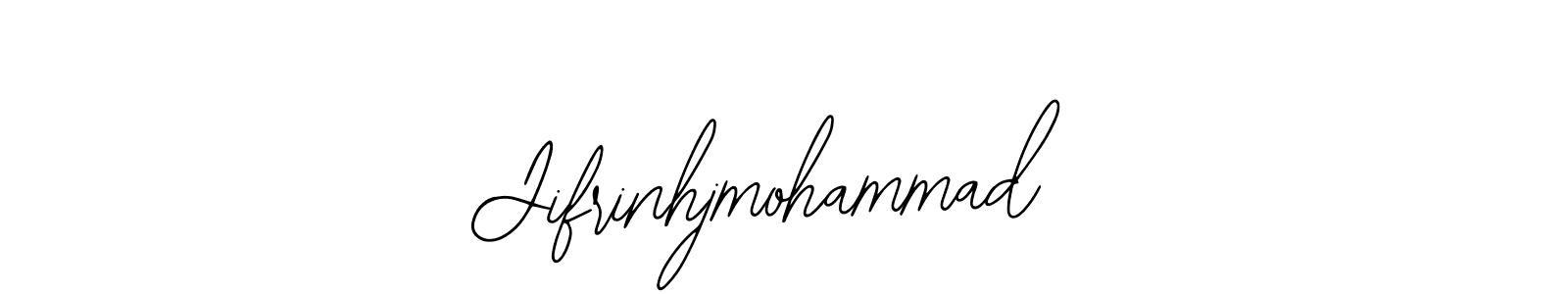This is the best signature style for the Jifrinhjmohammad name. Also you like these signature font (Bearetta-2O07w). Mix name signature. Jifrinhjmohammad signature style 12 images and pictures png