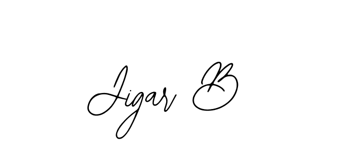 You should practise on your own different ways (Bearetta-2O07w) to write your name (Jigar B) in signature. don't let someone else do it for you. Jigar B signature style 12 images and pictures png