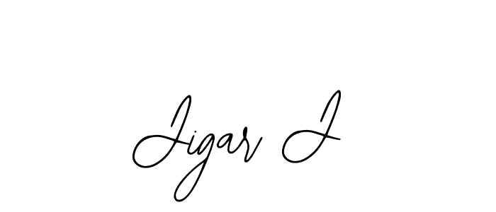 Design your own signature with our free online signature maker. With this signature software, you can create a handwritten (Bearetta-2O07w) signature for name Jigar J. Jigar J signature style 12 images and pictures png