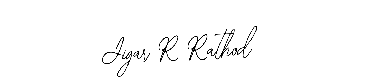Use a signature maker to create a handwritten signature online. With this signature software, you can design (Bearetta-2O07w) your own signature for name Jigar R Rathod. Jigar R Rathod signature style 12 images and pictures png