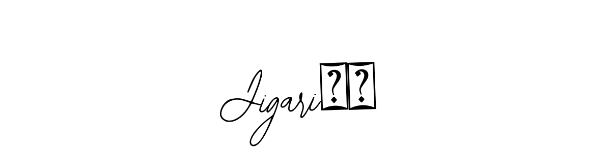 You should practise on your own different ways (Bearetta-2O07w) to write your name (Jigari♥️) in signature. don't let someone else do it for you. Jigari♥️ signature style 12 images and pictures png